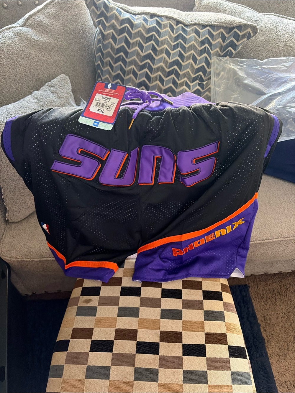 Phoenix Suns Black & Purple Basketball Shorts